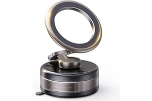 PKBD Vacuum Magnetic Phone Holder for Car, 360° Adjustable&Retractable for Magnetic Car Phone Holder,Suction Magsafe Car Mount Accessories for iPhone17 Pro Max 16 15 14 13 & Samsung&Android,Black