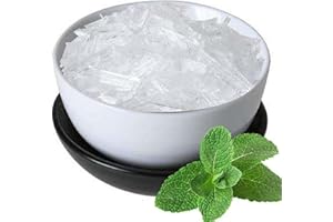 ETC COSMETIC`S Cristaux de Menthol - 50gr - Effet rafraîchissant et rafraîchissant, Utilisé comme ingrédient dans la formulation cosmétique, accessoires de sauna, infusion de sauna, huile de menthe 100% naturelle