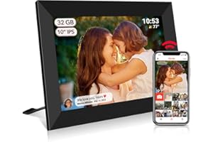THANSTAR Frameo Digital Picture Frame Digital Photo Frame WiFi 32GB 10.1 inch Photo Frame 1280x800 HD IPS Touch Screen Auto-Rotat Built in 32GB Storage Share Moments Instantly via Frameo App from Anywhere