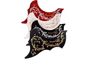 Almencla Lot De 4 Plastique 40 Pouces 41 Pouces Pickguards Guitare Adhésive Plaques Anti-rayures