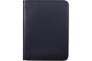 RHODIA 168116C - Conférencier Porte-Documents Noir - pour Bloc-Notes et Cahiers A4 ou A4+ - Dimensions Fermé 25,5x34 cm - Pochette pour Tablette - Simili Cuir Premium