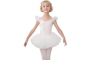 HIPPOSEUS Niña Tutu Vestidos de Ballet Maillot de Danza Gimnasia Leotardo Body Clásico para Niñas Body Traje de Baile,Y-04WDM
