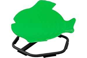 MagicMeadow Spinning Fish Toy | Autism Sensory Equipment | 360° Swivel Seat | Toddler Sit & Spin Wobble Chair | Motion Sickness Relief | ADHD Balance Toy for Indoors & Outdoors | Green