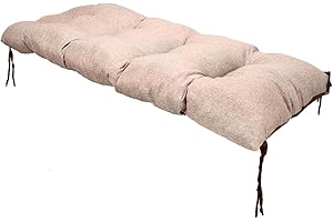 ‎GRAND FILIPPO Grand Filippo Sitzkissen Bank 160 x 55 cm Beige - Wasserdicht Sitzkissen Garten Beständig Gegen Schimmel und Feuchtigkeit - Handgefertigt Sitzauflagen für Bänke mit Befestigungsschnüre