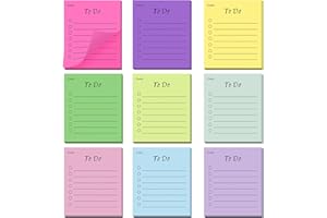 ‎VICLOON Vicloon To Do Liste, 450 Stücke Notizzettel, Selbstklebend Tagesliste Notizblock, Linierte Karteikarten farbige Haftnotizen Klebezettel Notizen Planung linierte bunt zettel farbig(6 Farben)