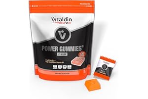 VITALDIN SPORT Power Gummies BCAA – Protezione e recupero muscolare – 2 gr di Aminoacidi BCAA ratio 2:1:1 per serving + Vitamina B6 – 30 Caramelle Gommose – Bites gusto Arancia – Vegano