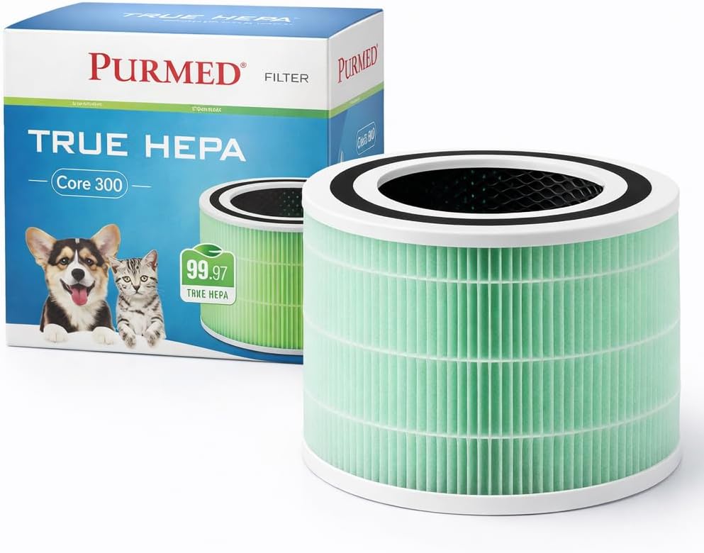 Purmed Levoit Core 300, Core 300S Air Purifier Uyumlu Hepa + Karbon Filtre - (Yeşil)