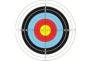 Haokaini 30 Pièces Papier Cible Tir à l'arc Papier de Tir à La Cible Papier de Formation Arbalète Papier Cible Visages Pro Cibles Flèche Cibles Papier de Tir 40X40 Cm