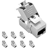 ZHITING 8pcs CAT 7 Keystone Jack Module Optimal 1000MHz 10Gbps for CAT7 CAT6 CAT6a Installation Cable Connector Network Cable