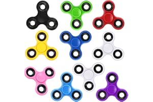DILABNDA Fidget Spinner Bulk 10 sztuk, zabawka dla młodzieży i dorosłych, zestaw zabawek sensorycznych dla dzieci, prezent na przyjęcie urodzinowe, ulga w stresie