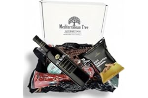 MEDITERRANEAN TREE Caja cesta de regalo Gourmet Vino Crianza Embutidos y Patés Ibéricos seleccion Fuet y Picos de Pan artesanos –Pack elegante Ideal para Navidad, Empresas Cumpleaños y Celebraciones Especiales
