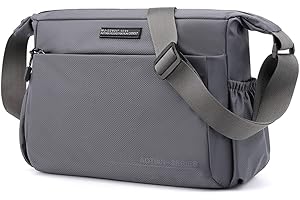 zhongningyifeng Men's Shoulder Bag Nylon Messenger Bag Crossbody Purse Waterproof Lightweight for Travel Work Outdoor