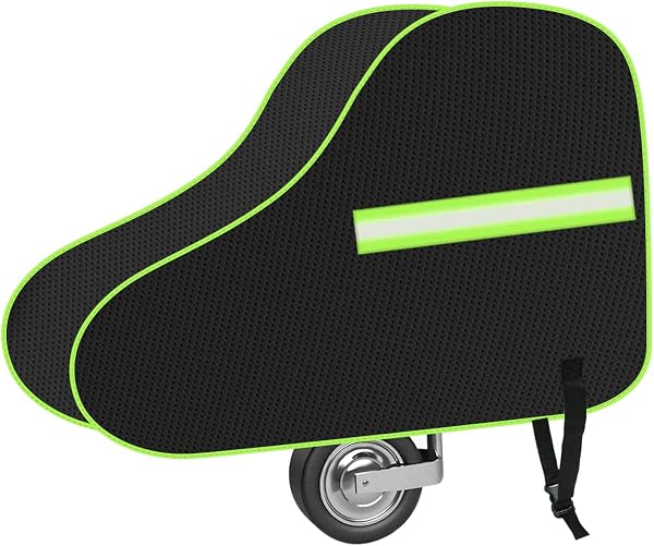 URAQT Tow Hitch Cover, Universal Waterproof Caravan Hitch Cover With Strap, Drawbar Trailer Protector with Reflective Strip, Suitable for Campervan and Caravan (Black/Green) - 1