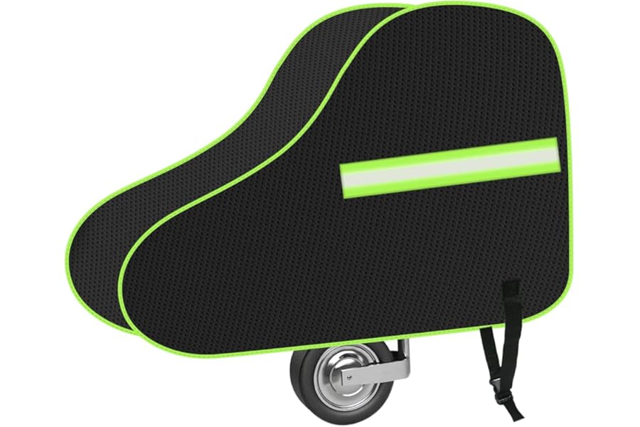 URAQT Tow Hitch Cover, Universal Waterproof Caravan Hitch Cover With Strap, Drawbar Trailer Protector with Reflective Strip, Suitable for Campervan and Caravan (Black/Green)