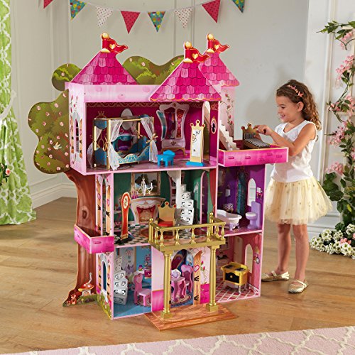 KidKraft Storybook Mansion Dolls House With 14 Furniture Pieces Age 3+ Years