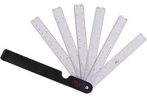 Hellery Échelle D'architectes Pliable De Forme De Fan Règle Multi-échelle Multifonctionnelle 6 Tailles