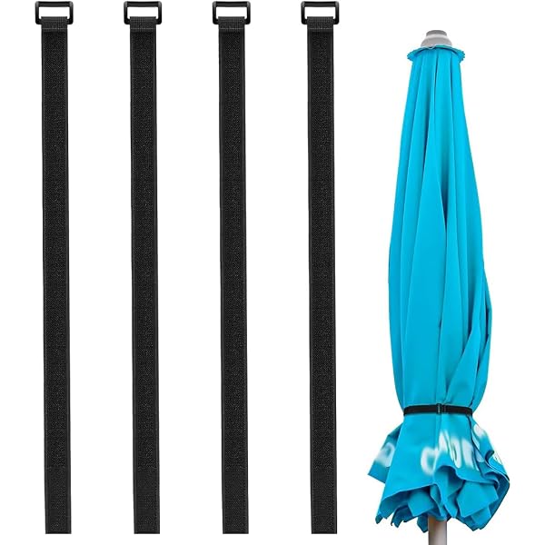 Celeyearnirs 12 X Regenschirm-Bungeegurte | 45 Cm Lang | Perfekt Um Terrassen- & Sonnenschirme Zu Sichern | Flexibel & Wetterfest