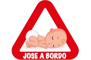 VINILOSBICI Pegatinas Bebé a Bordo Personalizadas (Jose)
