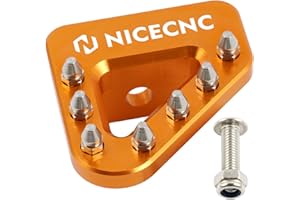 NICECNC Orange Breite Bremspedalplatte Compatible with KTM 125/200/250/380EXC 1999-02,400/520 EXC/SX Racing 2000-02 450/525 EXC/SX Racing 2003,125SX 1999-03,200SX 2003,See Fitment