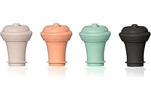 Vacu Vin Set Pompa Vino con Tappi Riutilizzabili - Set 4 Pezzi - Chiusura Ermetica per Bottiglie di Vino