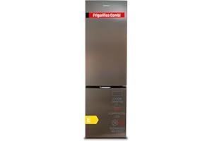 CORBERO Corberó - Frigorífico Combi No Frost | CCH200322NFX | 327L | 60,3x59,9x201| Luz LED | Crisper y Balcones Ajustables | Estantes de Cristal | 39 Db | Inox