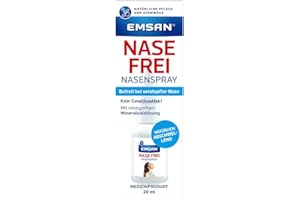 Emsan® Nasal Free Nasal Spray, Naturally Decongestant for Acute Runny Nose, Naturally Cleans Nasal Congestion, Without Habituation Effect, Unique Mineral Salt Solution, 20 ml