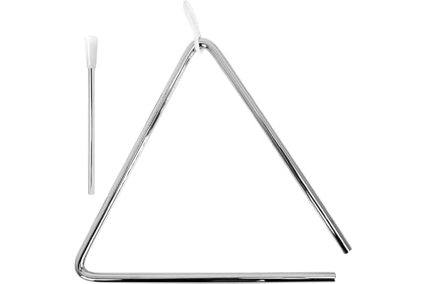 A-Star Triangle musical traditionnel en métal - 20 cm avec batte en métal