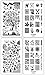 Ejiubas Nail Stamping Plates Double-sided Design Halloween & Christmas Style Image Manicure Stamp Collection Kit - Pack of 2 Pcs with Card Case