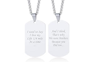 VNOX Army Card Identity Necklace Gift for him Dog Tag Necklace,boyfriend, husband, dad Birthday, Anniversary, End of Term Thank You Teacher School Leaving, Fathers Day