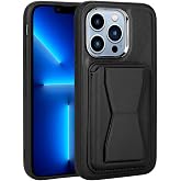 Elfia Apple iPhone 13 Pro Max ile Uyumlu Kılıf Pu Deri Kart B&ouml;lmeli Standlı Kamera Lens Korumalı Mat Parmak İzi Bırakmayan Ka