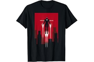 Marvel Iron Man in Flight Deco Art Style Maglietta