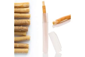 Miswak tandborste [5 stycken] – perfekt för resor – premiumkvalitet Siwak trätandborste – vegansk – 100 % naturlig tandborste med mineraler för friska tänder