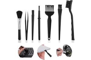 KHYYQUA 7 Pièces Brosse De Nettoyage Ordinateur Pinceaux,Pinceaux Antistatiques,PC Pinceaux de Clavier Kit,Brosses de Nettoyage Platiques pour Ordinateur Clavier Téléphone Tablette