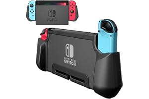 ‎PZOZ PZOZ Dockable Hülle für Nintendo Switch,（Nicht kompatibel mit der OLED-Version） Ergonomischen TPU und PC Schutzhülle Ultradünne Case Zubehör Kompatibel mit Nintendo Switch (Switch/Schwarz)