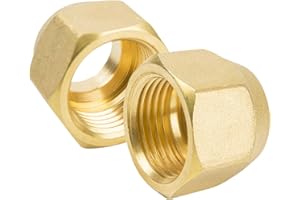 BEATIFIC 2 Stück Bördelüberwurfmutter 1/2 Zoll für Kältemittelleitung 1/2" Klimaanlagen, Klimaanlage Split Bördelüberwurfmutter 1/2 Zoll Rohr für die Montage von Split Klimaanlagen