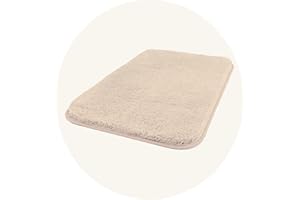 Carvapet Alfombra de Baño Alfombra Ducha Antideslizante Suave Felpa Microfibra Alfombras y Moquetas Alfombrilla para Baño (Beige, 50x80cm)