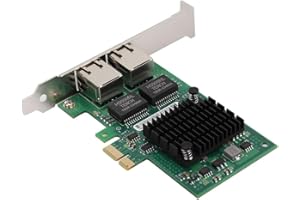 GARSENT para Tarjeta de Red Intel i350-AM2 Tarjeta de Red Gigabit con Puerto Dual PCI-E i350-T2