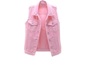 NUSGEAR 2023 Chaleco Vaquera Mujer Moda Chaqueta sin manga abrigo con Bolsillos jean otoño Primavera Clásico Casual mezclilla Cardigan botones Chaqueta vaquera Fiesta vacaciones