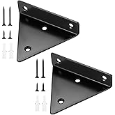 Zwevende Plankdragers, 8 Stucks Plankbeugels voor Wandmontage, Zwarte Metaal Planksteunen, Onzichtbare Boekenplank Ondersteuning - Draagkracht 75 kg (Zwart/30cm