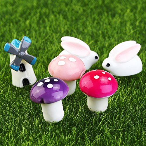 BESTOMZ 58pcs Miniaturgarten Fairy Ornament für DIY-Puppenhaus Kit Dekor - 5