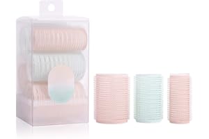 Uymaty 6PCS Self Grip Hair Rollers Set avec 3 tailles, salon de coiffure Curlers DIY Curling Outil Curls et coiffage des cheveux longs,des cheveux courts et des franges (L,M,S)