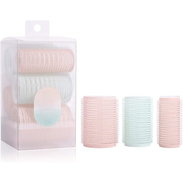 FILLIMILLI Selbsthaftender Lockenwickler – Hitzefrei, Rosa, Großer Volumen-Roller 11,9 X 5,1 Cm
