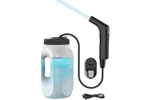 ZEY LUXE Electric Handheld Bidet Sprayer – Rechargeable Toilet Spray with 2.5L Water Tank & 800mAh Battery, Portable Bidet for Personal Hygiene & Postpartum Care – (Black, 2.5L - JP-2201)