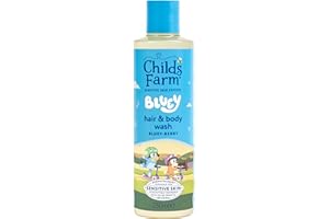 Childs Farm Kids Bluey Hair & Body Wash, Bluey-Berry | Tear-free, Gently Cleanses | Suitable for Dry, Sensitive Skin, 250ml