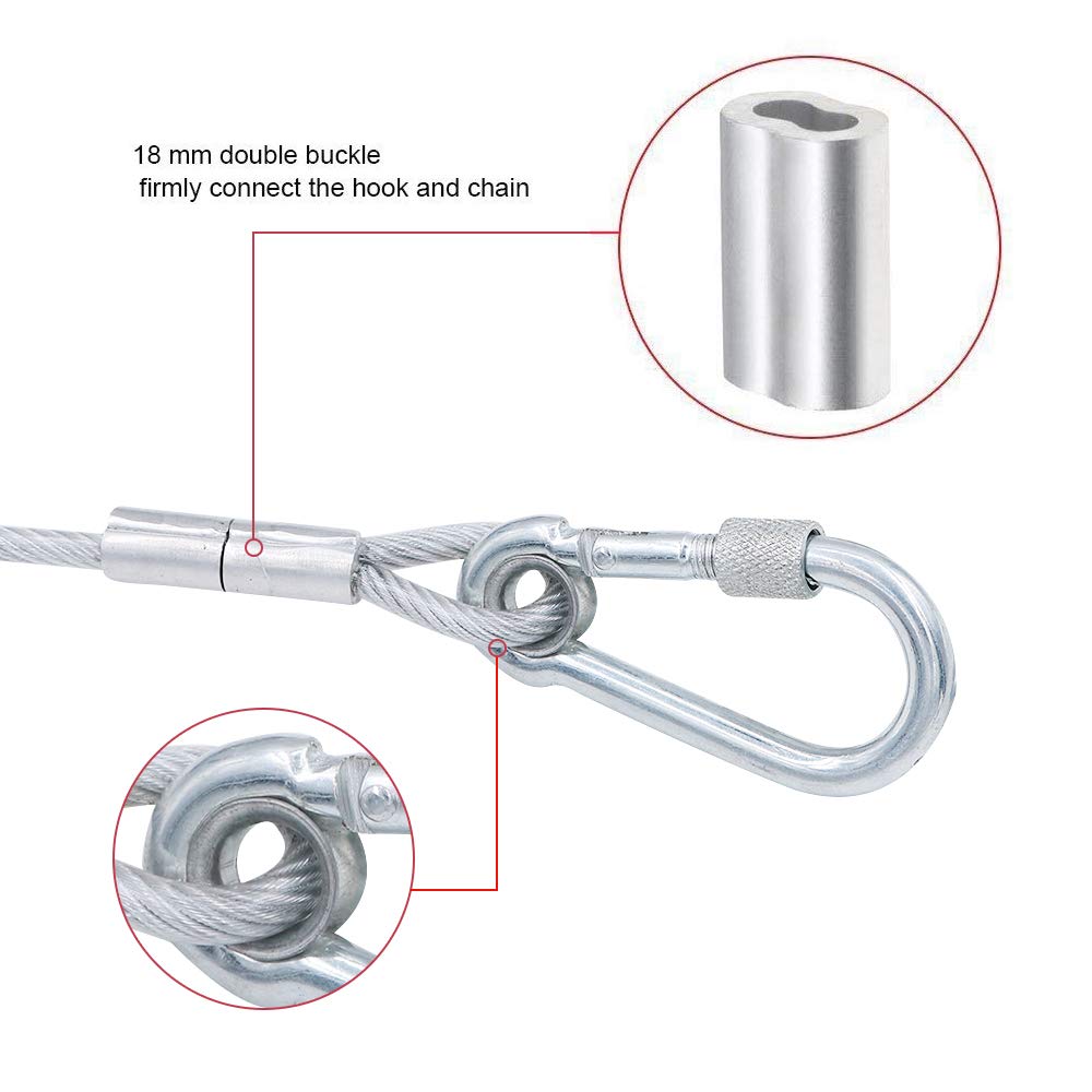 Tresbro-Systme-de-Chariots-de-Laisse-pour-Attacher-Les-cbles-chane-de-Courroies-dattache--mcher-pour-Petits-Chiens-de-Taille-Moyenne-et-Lourde