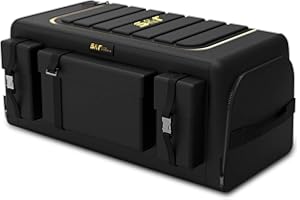 Ergocar Organisateur de Coffre de Voiture Sacs pour Coffre de Voiture en Oxford Sac 3 Fois la Taille Pliable Grande Capacité Organiseurs pour Auto/SUV/Camion (Noir, 70L avec Poches latérales)
