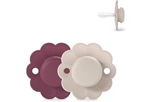 Suavinex, Lot de 2 Sucettes Bébé 6/18 Mois, Sucette Ronde avec Tétine Symétrique SX Pro en Silicone, Réversible, Plate, Flexible, Respecte le Développement Buccodentaire, Wonder Magenta/Mauve