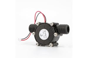 ZERODIS Generador de turbina de agua microhidráulica, bomba de flujo de agua estable de 12 V CC Herramienta de carga de agua de generador de energía hidroeléctrica de tubería pequeña de 10 W