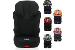 Nania – Siège auto Rehausseur fixations isofix START I FIX 106-140 cm R129 i-Size – Pour les enfants de 5 à 10 ans – Têtière réglable en hauteur – Base inclinable – Fabrication Française (Access noir)