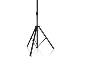 Pyle Supporto Altoparlanti, Stativi per Casse Acustiche, Stativi Casse Audio Treppiede Pieghevole, Altezza Regolabile Fino a 177,8 cm, Inserimento Compatibile 3,5 cm